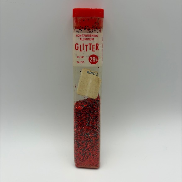 Star Band Co. Inc. Other - Vintage Red Glitter Star Band Co Inc Non Tarnishing Aluminum Glitter 7/8 Oz